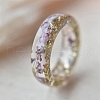 Dry Flower Inside Resin Finger Rings for Women PW-WG46162-01-1