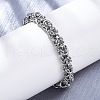 304 Stainless Steel Byzantine Chains Bracelets for Women Men BJEW-R018-16P-3