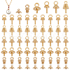 ARRICRAFT 60pcs 6 styles Brass Cup Pearl Peg Bails Pin Pendants FIND-AR0005-35-1