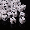 Acrylic Horizontal Hole Letter Beads PL37C9447-2