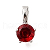 Brass Micro Pave Cubic Zirconia Charms KK-D356-05C-P-1