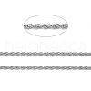Tarnish Resistant 304 Stainless Steel Rope Chains CHS-G027-08B-P-2