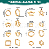   160Pcs 8 Styles 2-Hole CCB Plastic Beads Frame FIND-PH0020-76G-2