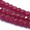 Natural Ruby/Red Corundum Beads Strands G-D0013-64-3