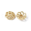 Flower Brass Bead Caps KK-F892-34G-08-1