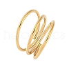 Ion Plating(IP) 304 Stainless Steel Multi-layer Open Cuff Ring for Women STAS-S125-11G-1