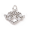 Brass Micro Pave Cubic Zirconia Charms KK-C012-23P-2