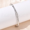 304 Stainless Steel Open Cuff  Bangles for Women BJEW-R019-03P-03-1