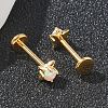 304 Stainless Steel Opal Stud Earrings EJEW-B143-01G-04-3