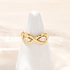 304 Stainless Steel Pave Cubic Zirconia Adjustable Cuff Rings RJEW-Z093-01G-1