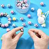 50Pcs AB Color Ptinted Opaque Acrylic Beads OACR-CJ0002-27-4