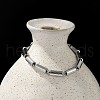 304 Stainless Steel Column Link Chain Bracelets for Women BJEW-F488-50P-4