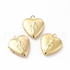 Brass Locket Pendants ZIRC-M120-02G-4