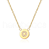 Stainless Steel Diamond Pendant Necklace for Women's Daily Wear CF4434-1-1