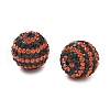 Halloween Theme Stripe Pattern Polymer Clay Rhinestone Beads CLAY-NH0001-01B-2