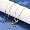 Brass Cable Chain Necklaces Making MAK-P011-01G-2