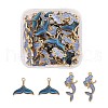 50Pcs 2 Style Alloy Enamel Pendants ENAM-LS0001-10LG-1