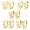 Arrow Real 18K Gold Plated Brass Hoop Earrings EJEW-L269-073G-1