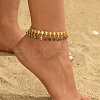 Fashionable Brass Colorful Evil Eye Tassel Anklets for Women NW2668-1