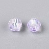 Transparent Spray Painted Glass Beads EGLA-N018-4mm-02-3