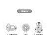 CREATCABIN 8 Pairs Brass Ear Nuts/Earring Backs KK-CN0001-06A-2