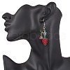 304 Stainless Steel Glass Beads Dangle Earrings EJEW-TA00661-2