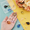   14Pcs 7 Colors Blown Glass Teardrop Bubble Vial GLAA-PH0003-15-3