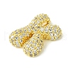 Rack Plating Brass Clear Cubic Zirconia Pendants KK-S378-01G-K-2