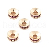 Brass Micro Pave Cubic Zirconia Spacer Beads KK-R216-13KCG-03-1