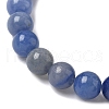Natural Blue Aventurine Round Beads Stretch Bracelets for Men Women BJEW-JB11999-3