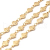 Rack Plating Brass Oval & Shell Link Chains CHC-I040-13G-1