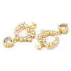 Rack Plating Brass Micro Pave Cubic Zirconia Pendants KK-A185-25G-3