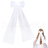 Long Bowknot Polyester Alligaor Hair Clips OHAR-WH20005-07B-1