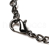 Alloy Glass Pendant Pocket Necklace WACH-S002-13B-3