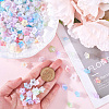 SOFPLATE 540Pcs 9 Colors UV Plating Iridescent Acrylic Bead Caps OACR-SP0001-04-3