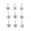 Kettle Alloy & Handmade Polymer Clay Pendant Decorations HJEW-JM03332-2