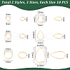 Unicraftale 60Pcs 6 Styles Brass Linking Rings KK-UN0002-93-5