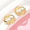 Heart Brass Hoop Earrings EJEW-Z102-15G-3