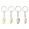 Cat Resin Pendants Keychain KEYC-JKC00500-1