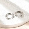 Tarnish Resistant 202 Stainless Steel Huggie Hoop Earrings EJEW-O087-06F-P-3