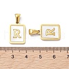Ion Plating(IP) 304 Stainless Steel Pave Shell Pendants STAS-G327-01G-R-3