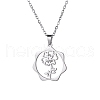 Stainless Steel Pendant Necklaces PW-WG57218-05-1