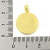 Brass Pave Shell Pendants KK-P263-01A-G-3