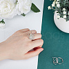 GOMAKERER 2Pcs Adjustable Brass Finger Rings Components FIND-GO0002-77C-4
