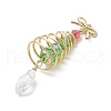 Christmas Theme Copper Wired Glass Pendants PALLOY-JF02861-02-3