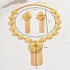 Alloy Round Flower Tassels Earrings & Necklaces Sets for Women KM2435-2