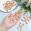 WADORN 10Pcs Alloy Buckle Clasps FIND-WR0010-70-4