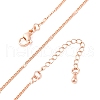 Brass Curb Chains Necklaces for Women NJEW-D302-06RG-2