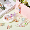 SUNNYCLUE 24Pcs 6 Colors Bubble Style Transparent Acrylic Pendants MUSH-SC0001-01-4