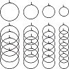 Unicraftale 40Pcs 4 Style 316L Surgical Stainless Steel Hoop Earring Findings STAS-UN0027-93-1